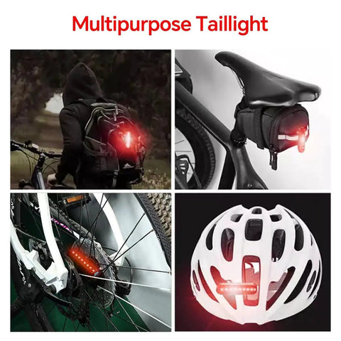 Multipurpose taillight on bike, backpack, wheel, and helmet from 3000 Lumen Super Bright Bike Lights Front And Rear With 5200mAh Battery USB Rechargeable Night Riding Kit 5 Modes For Road And Mountain Cycling Up To 10+ Hours Run Time Easy Install For Men Women Kids