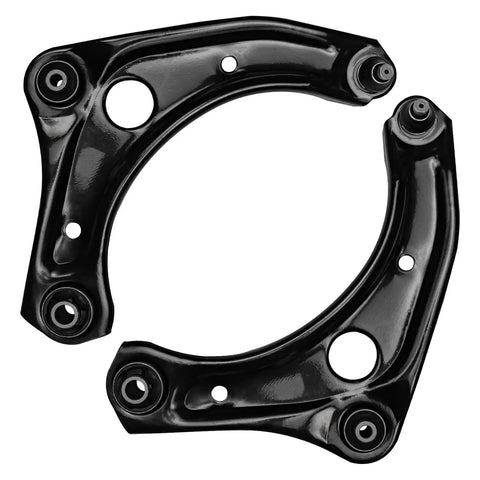Front End Suspension Kit With 2 Front Lower Control Arms And Ball Joints For 2012 2019 Nissan Versa And 2014 2019 Versa Note black steel arms
