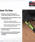 Gator-Jaw PRO Synthetic Shackle 7/16 Diameter With 6 Inch Bow Width For Vehicle Towing instructions