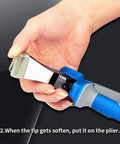 Hand applying beige rubber tip from Six Replacement Rubber Tips Kit For Glass Running Pliers Keep Glass Scratch Free Protective Jaw Covers