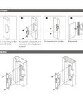 Installation guide for Flush Mount Magnetic Lock 350Lb 180Kg Beefy Holding Power for Access Control on a Single Door 12V