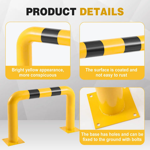 Beefy Heavy Duty Steel Machine Guard Barrier For Industrial Safety Rail 36 Inch Length By 24 Inch Height High Profile Guard Rail
