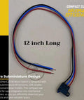 Kickass Ultra Subminiature Micro Switch Featuring A Pin Plunger Actuator And SPDT Layout with 12 inch wire leads.