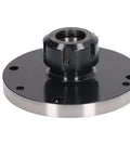 Heavy Duty 7 Hole Collet Chuck For CNC Milling And Engraving With Precision Carbon Steel Build Fits 125 mm Workpieces, black and silver detailing.
