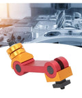 Heavy Duty Cnc Mill Positioner Featuring Adjustable T Slot Work Stop And Visual Locator For Dead Nuts Machining Precision And Boss Level Flex Rig with red and yellow components.