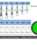Beefed-Up All In One Fishing Barrel Swivels With Snap Kit And Luminous Beads Set For Saltwater Rigs 350 Pieces 10Lb To 36Lb Heavy Duty Swivel Assortment For Trolling And General Freshwater Use, size chart and glow beads