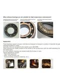 Pack Of Two High Temperature Thin Section Ball Bearings 17X30X7MM Rated For 500C Operation Heavy Duty Workhorse Precision Rollers. Bearings in use.