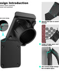 Heavy Duty Wall Mount Charger Holder For SAE J1772 EV Chargers With Universal J1772 Plug Organizer Fits All Chargers Rust Proof Metal Frame UV Resistant ABS