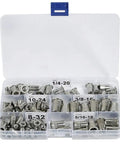Rivet Nuts Threaded Inserts Kit Five Sizes 8-32 10-24 1/4-20 5/16-18 3/8-16 With 77 Pieces Total in an open box