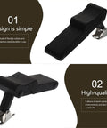 4 Pack Black Rubber Electrical Cabinet Locks With Flexible Draw Latches Replacement Door Latch in black and silver metal.