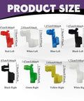 Product size chart for 80Pcs Door Lock Rod Clips Kit For Easy Door And Tailgate Repairs, showing various color and size options.