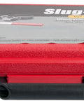 Heavy Duty Mechanical Slug Out And Ratchet Wrench Kit, 1/2 To 2 Inch Conduit Punch Set With Dies And Drives, 10 AWG Mild Steel Rated, Hella Tough Rig Gear For Tradesmen In Black, red carrying case front view