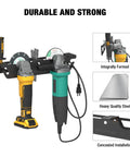 4 Bay Angle Grinder Holder Rack With Cord Hanger Wall Mount For Grinders And Polishers Space Saving Garage Shop Gear Organizer