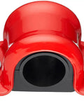 Code Red Extreme 4 Piece Front Sway Bar Bracket And Bushing Kit For Jeep Wrangler 2007 Through 2022 close-up of a red steel bracket and rubber bushing.