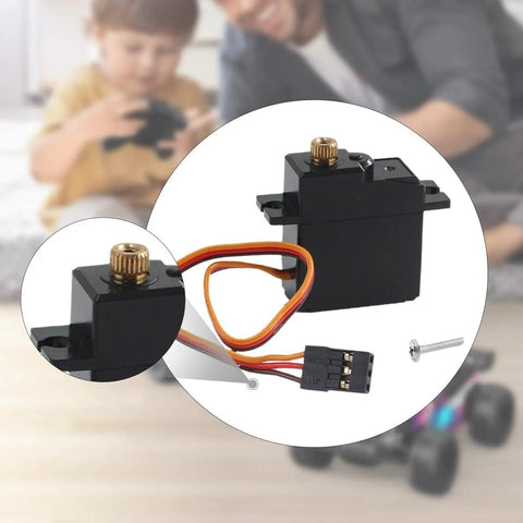 High Output Replacement RC Servo Motor For 1:16 Scale Remote Control Cars features wires and connector for precise control.