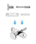 8-Pack Heavy Duty Steel Plunger Latches 45Mm Long Spring Activated Tuck Latch Rod For Toolboxes Cabinets No-Nonsense Durability Built Like A Tank Includes Mounting Screws with components displayed.