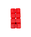 3D Printed Infinity Cube Stress Relief Toy For Focus And Fun A Pocket Sized Red Fidget With Smooth Folding Action That Feels Addicting