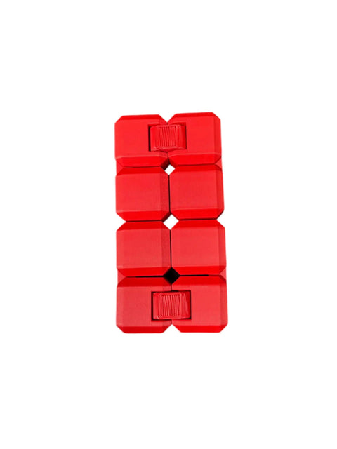 3D Printed Infinity Cube Stress Relief Toy For Focus And Fun A Pocket Sized Red Fidget With Smooth Folding Action That Feels Addicting