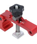 Must Have 6061 Aluminum T Track Hold Down Clamp Mini Stop Block for Woodworking and Metalworking, red anodized finish