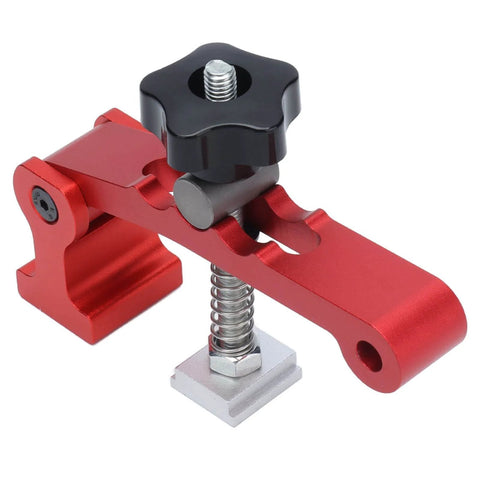 Must Have 6061 Aluminum T Track Hold Down Clamp Mini Stop Block for Woodworking and Metalworking, red anodized finish
