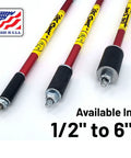 1/2 Inch Plumbing Swet Tool Pro Plug For Fast Water Line Repairs No Drain Solder Joints Without Draining Your System High Heat Ready Up To 65 Psi Durable Steel And Aircraft Aluminum tool showing different sizes.