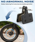 Heavy Duty Two Piece E Bike Brake Pads For Mechanical Disc Brakes Fits Lectric Xp 1.0 2.0 3.0 And Xp Lite close up with noise reduction design