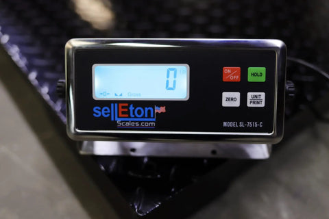 Heavy Duty Industrial Floor Scale 40 X 40 Inch Platform Scale Holds Up To 5000 Pounds One Pound Resolution digital display panel