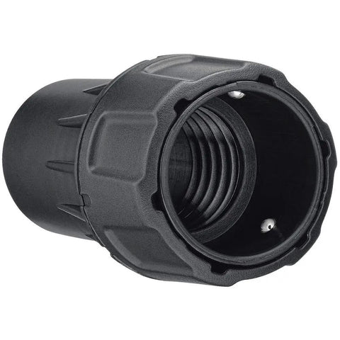 Black Universal 1 1/4 Inch Vacuum Hose Connector For Dust Extractors And Tool Shrouds, Swivel Design, Quick Connect With Positive Lock
