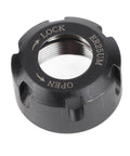 Rock Solid ER25 Dynamic Balancing Collet Nut Built Like A Tank With Heavy Duty Steel And A Tough Black Oxide Coating For Precision Lathe Chuck And Tool Setup, close-up view.