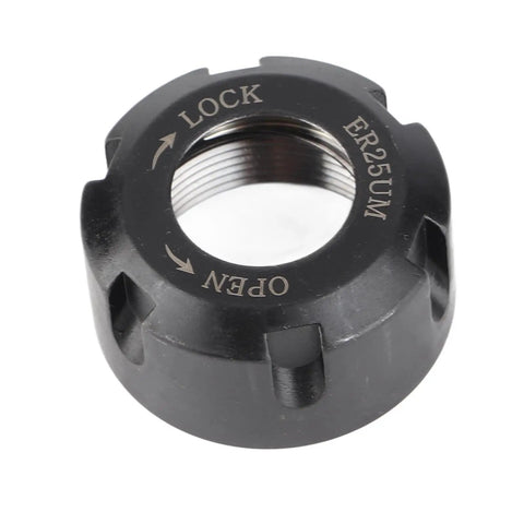 Heavy Duty ER25 Collet Nut With Dynamic Balancing For CNC Lathe And Milling Machines M32X1.5 Thread, Black Oxide Finish.
