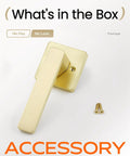 Ten Pack Gold Door Knobs And Dummy Door Handles For Closets And French Doors, showing satin brass handle and screws