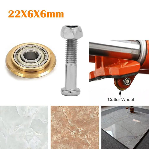 Two Pack Built Like A Tank Tile Cutter Replacement Wheel Featuring Premium Tungsten Carbide Bearing And Quick Bolt Lock Nut For Glazed Ceramic Glass Manual Cutting Slick Glide Cuts Zero Hassle