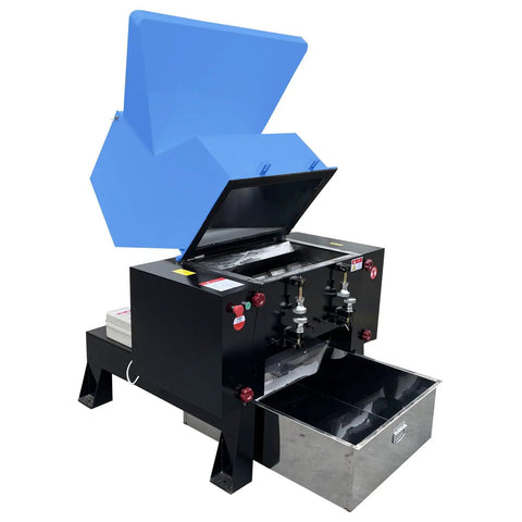 Open view of Industrial Grade Plastic Shredder And Grinder Crusher For Bottles Barrels Wood And Nylon, Heavy Duty Pulverizer