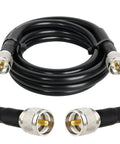 Low Loss RG213 Coax Cable 6ft UHF Male To Male for Ham Radio and VHF Antenna Setup with Pro Grade Bare Copper