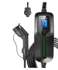 32 Amp Level 2 Portable EV Charger With Smart Temperature Control, black unit with cables, for fast home and on-the-go EV charging