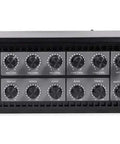 Front view of 350W 6 Zone 70V Commercial Amplifier With Bluetooth USB Optical And Rack Mount for restaurants and offices with remote
