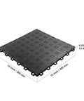 15 Piece Garage Floor Edge Transition Kit Tough Interlocking PP Edging For Slip Resistant Easy Assembly Border For Modular Garage Mats Black