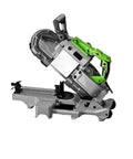 Rock Solid Electric Desktop Woodworking Saw With 1100W Motor and durable stainless steel blades for precise angled cuts.
