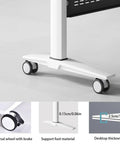 Close-up of No Fuss Slick Heavy Duty Foldable Mobile Training Table with secure lock swivel rollers and brake.