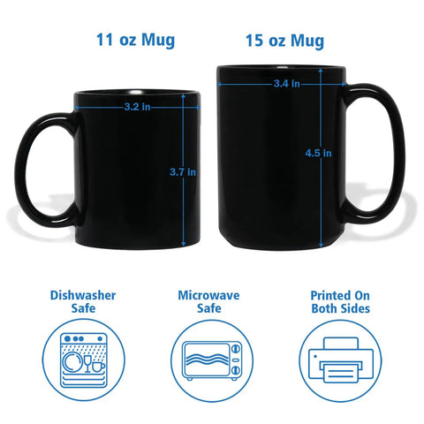 Custom Skateboarding Travel Mug Personalized Gift For Skateboard Lovers Black 11 Oz Or 15 Oz Dope Coffee Cup Size Comparison