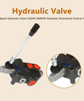 1 Spool Hydraulic Valve 21 GPM 3600 PSI Directional Control Valve With SAE Ports, Double Acting Loader Valve, Cast Iron Build