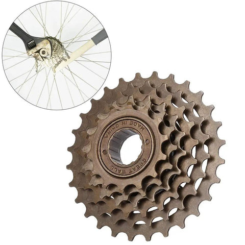 Six Speed Freewheel 14T-28T Wear-Resistant Bicycle Cassette For Mountain Bike Replacement Sprocket Kit with wheel inset