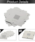 BGA Reballing Kit 90mm Reball Station Fixture Jig Set With 10 Stencil Templates And Metal PCB Holder for precise soldering repairs