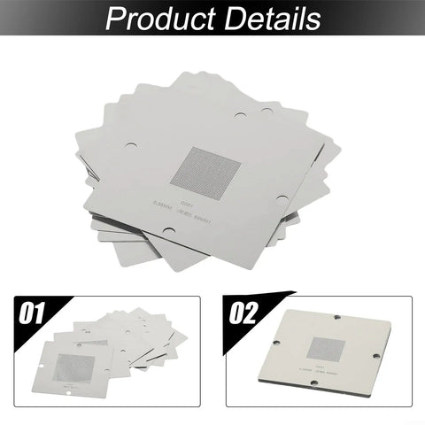 BGA Reballing Kit 90mm Reball Station Fixture Jig Set With 10 Stencil Templates And Metal PCB Holder for precise soldering repairs