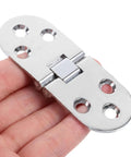 Close-up of Six Piece Zinc Alloy Folding Flip Hinges Set for DIY cabinets, showing pre-drilled mounting holes.