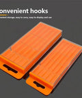 Orange Plastic Drill Bits Storage Box With Pull Out Design showing convenient hooks for easy access storage and organization.