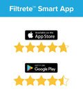 Smart Air Filter 16x25x1 MERV 13 MPR 2200 app store ratings for Filtrete smart app on iOS and Google Play