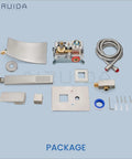 Wall Mount Tub Faucet With Waterfall Spout And Handheld Shower No Sweat Install Single Handle Tub Filler Set accessories
