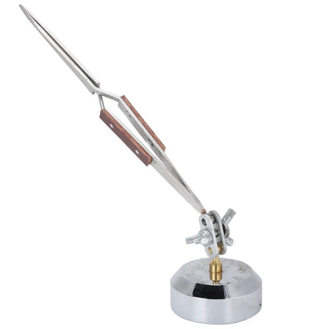 Top Tier Fabater Third Hand Stand With Tweezer Lock features curved tips, a 360 rotation, and a heavy base for stable electronics tasks.