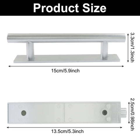Self Stick Push Pull Helper Handles 10 Pack Silver Cabinet Drawer Pulls Durable ABS Plastic Easy Adhesive Install No Drill No Tools Required for Kitchen Bathroom and Bedroom, 15cm size